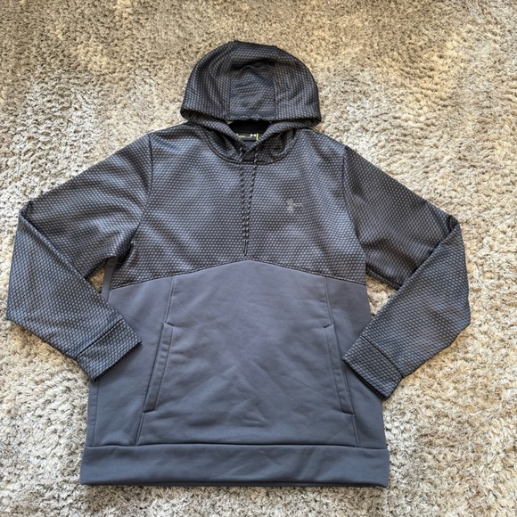 Under Armour Textured Gray Hoodie Size L - Picture 1 of 8